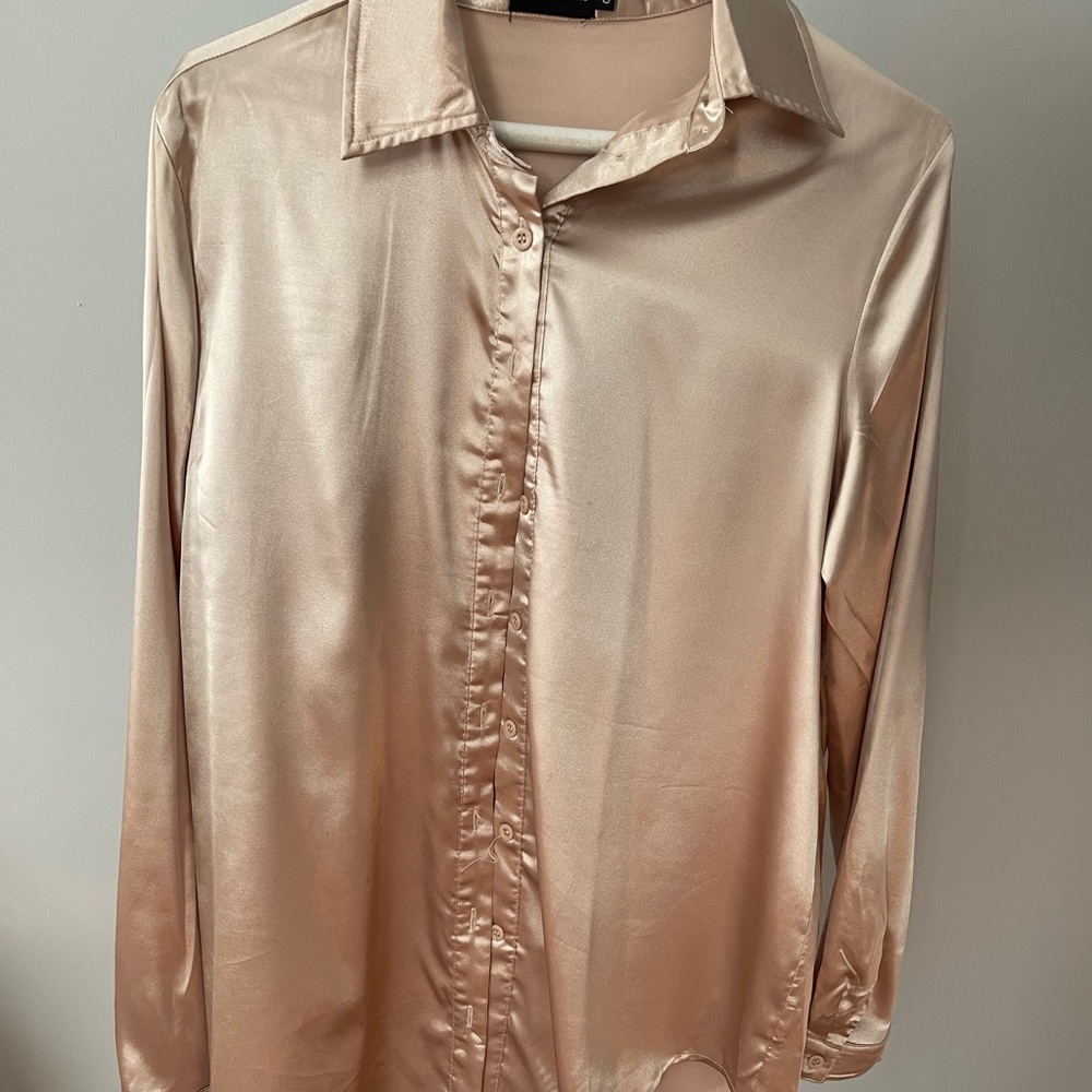 PRETTYLITTLETHING Copper Blouse
